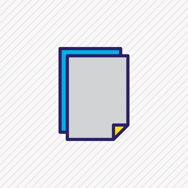 Ilustración vectorial de la línea de color icono del documento. Hermoso elemento de página también se puede utilizar como elemento icono de copia . — Vector de stock