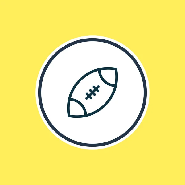 Vectorillustratie van rugby pictogram lijn. Prachtige lifestyle element kan ook gebruikt worden als Amerikaans voetbal pictogram element. — Stockvector