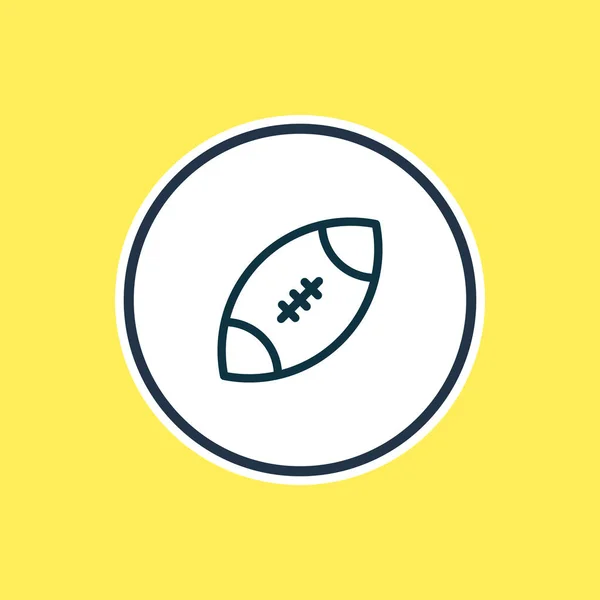 Ilustração da linha de ícone de rugby. Elemento de hobby bonito também pode ser usado como elemento ícone de futebol americano . — Fotografia de Stock