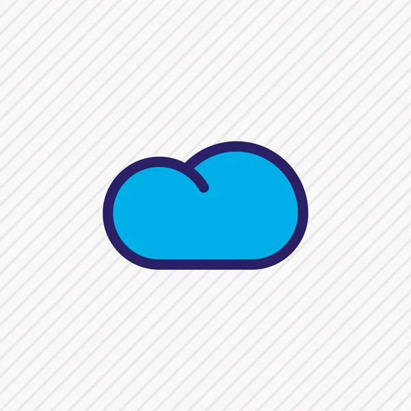 Afbeelding van het pictogram van de wolk van gekleurde lijn. Mooie contact element kan ook gebruikt worden als weer pictogram element. — Stockfoto