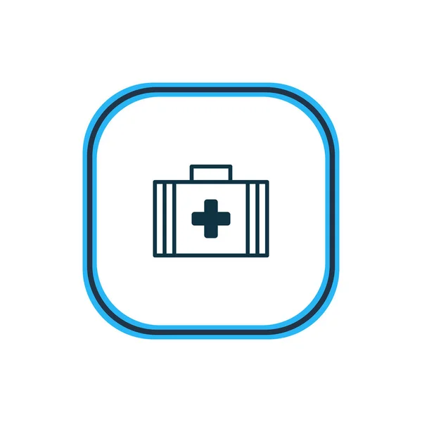 Ilustración vectorial de la línea de iconos de caja de primeros auxilios. Hermoso elemento de salud también se puede utilizar como elemento de icono bolsa médica . — Archivo Imágenes Vectoriales