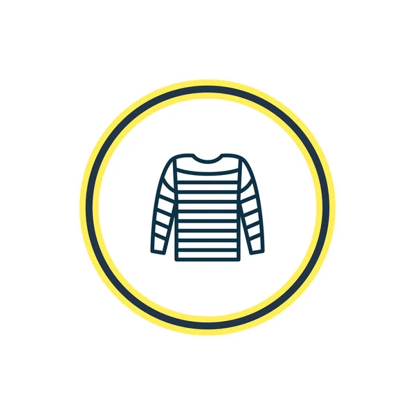 Ilustração vetorial da linha de ícone do colete despojado. Elemento náutico bonito também pode ser usado como elemento ícone da camisa . — Vetor de Stock