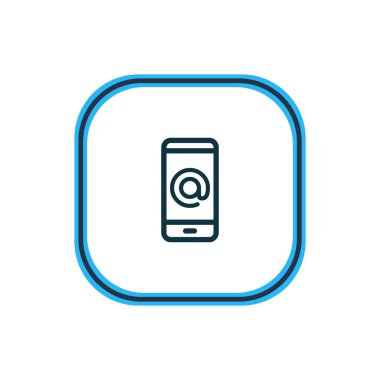 posta simgesini satır Illustration. Güzel telefon öğesi de gelen kutusu simgesini öğesi olarak kullanılabilir.