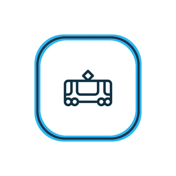 Ilustración de la línea de iconos del tranvía. Hermoso elemento de transporte también se puede utilizar como elemento icono del tranvía . — Foto de Stock