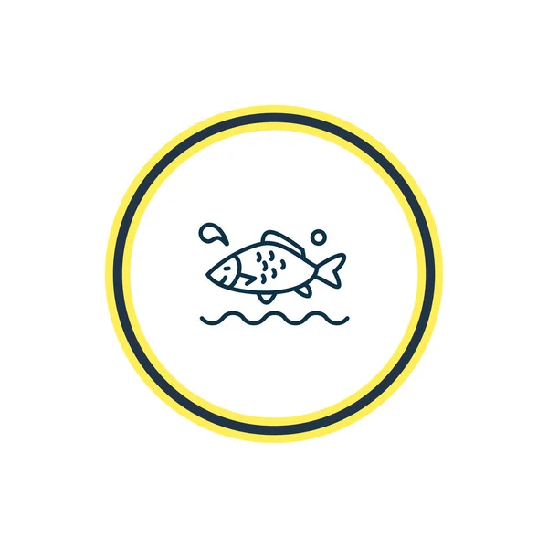 Illustration of aquatic icon line. Beautiful maritime element also can be used as carp fish icon element. — Stock Photo, Image