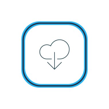 bulut indir simge satır Illustration. Güzel Internet öğesi de veri karşıya yükleme simgesini öğesi olarak kullanılabilir.