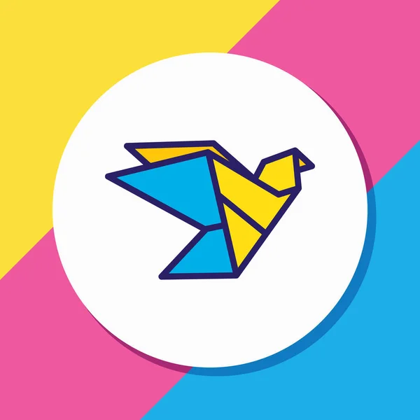 Ilustración de la línea de color icono de origami. Hermoso elemento de entretenimiento también se puede utilizar como elemento icono figura de papel . —  Fotos de Stock