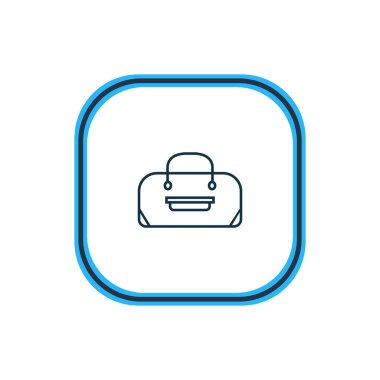 Bagaj simgesi çizgi vektör Illustration. Güzel seyahat öğesi de Bagaj simgesi öğesi olarak kullanılabilir.