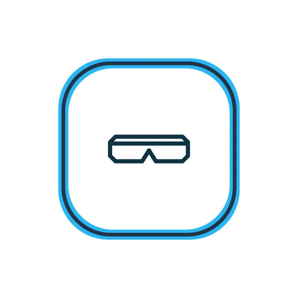 Illustrazione vettoriale della linea di icone degli occhiali 3d. Bellissimo elemento musicale può anche essere utilizzato come elemento icona occhiali . — Vettoriale Stock