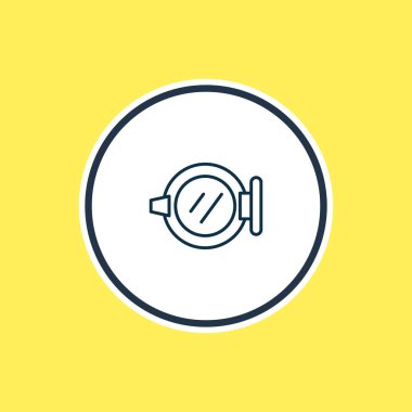 Gemi pencere simge line Illustration. Güzel deniz öğesi de lombar simgesi öğesi olarak kullanılabilir.