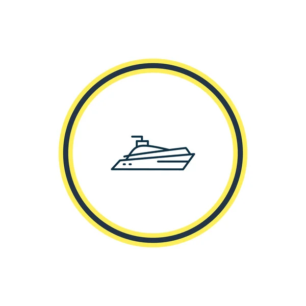 Ilustração da linha de ícone do iate. Elemento marítimo bonito também pode ser usado como elemento ícone veleiro . — Fotografia de Stock