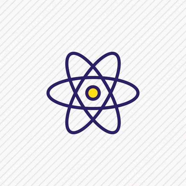 Illustration av atom-ikonen färgad linje. Vackra medicin element kan också användas som molekyl ikonen element. — Stockfoto