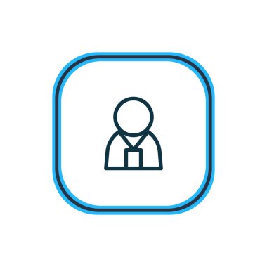 Yönetici simgesini çizgi vektör Illustration. Güzel ağ öğesi de Yöneticisi simgesini öğesi olarak kullanılabilir.