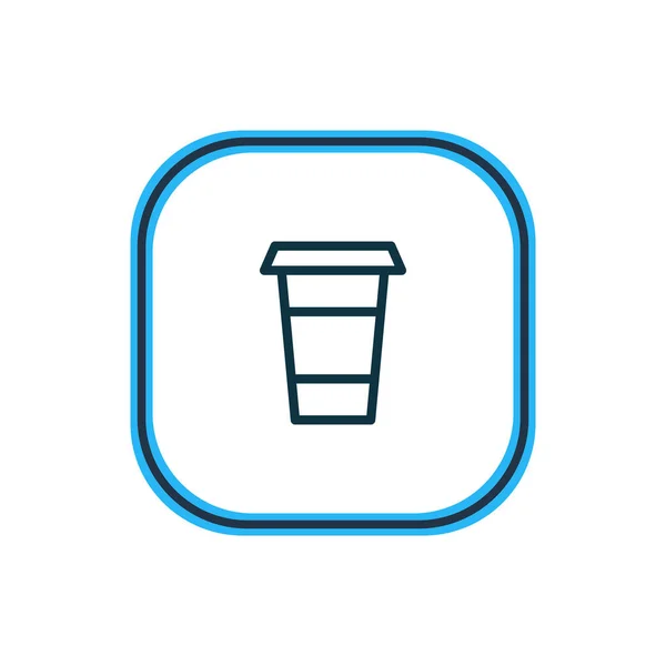 Illustratie van cappuccino pictogram lijn. Mooie kantoor element kan ook gebruikt worden als koffie pictogram element. — Stockfoto