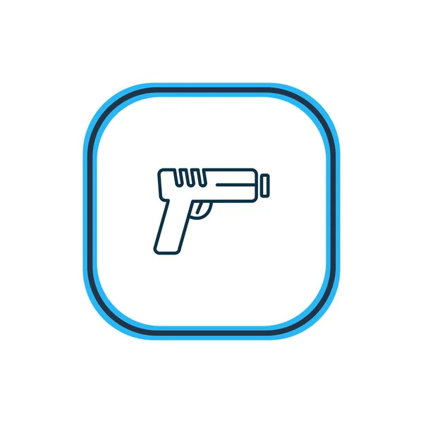 Illustration of gun icon line. Beautiful hobby element also can be used as pistol icon element. — Stock Photo, Image