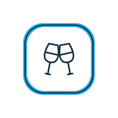 Tezahürat simgesi çizgi vektör Illustration. Güzel parti öğesi de kutlama simgesi öğesi olarak kullanılabilir.