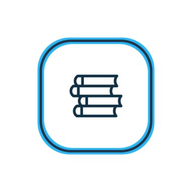 Vektör çizim simgesini satır yayımlayın. Güzel kitap okuma öğesi de schoolbook simgesi öğesi olarak kullanılabilir.