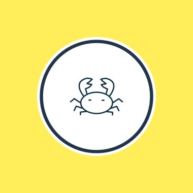 Yengeç simgesi satır Illustration. Güzel tatil öğe de kanser simgesi öğesi olarak kullanılabilir.