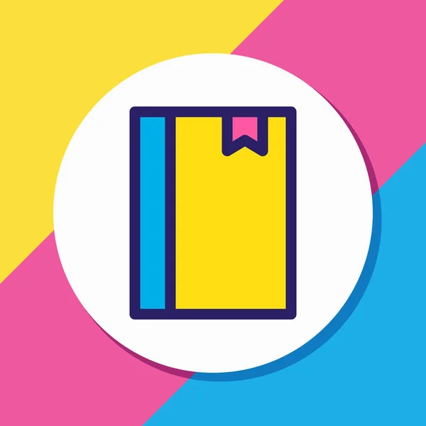 Ilustración de la línea de color icono del bloc de notas. Hermoso elemento de lectura de libros también se puede utilizar como elemento de icono de cuaderno . — Foto de Stock