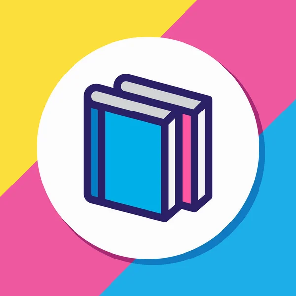 Illustration de l'icône de la littérature ligne colorée. Bel élément de lecture de livre peut également être utilisé comme élément icône de la collection de livres . — Photo