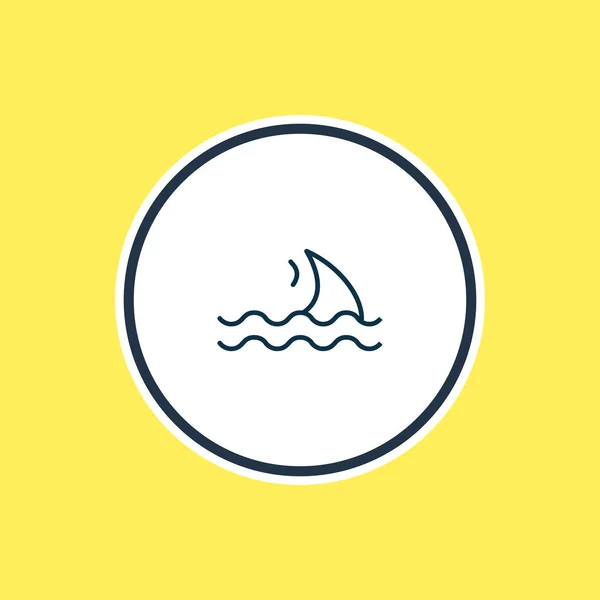 illustration of fin icon line. Beautiful naval element also can be used as shark icon element.