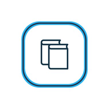 Dergi simgesi çizgi vektör Illustration. Güzel kitap okuma öğesi de kitapçı simgesi öğesi olarak kullanılabilir.