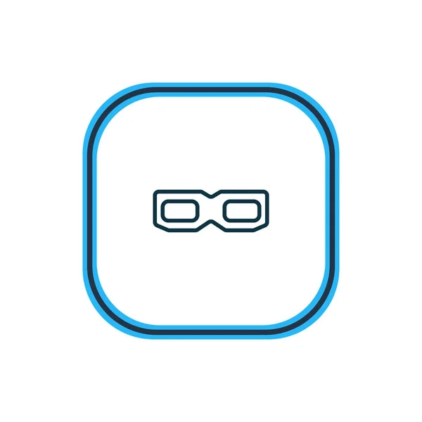 Illustration de la ligne d'icône de lunettes 3D. Bel élément de cinéma peut également être utilisé comme élément icône de lunettes . — Photo