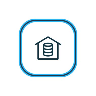 Vektör çizim kök sunucu simgesini hattı. Güzel ağ öğesi de datacenter simgesi öğesi olarak kullanılabilir.