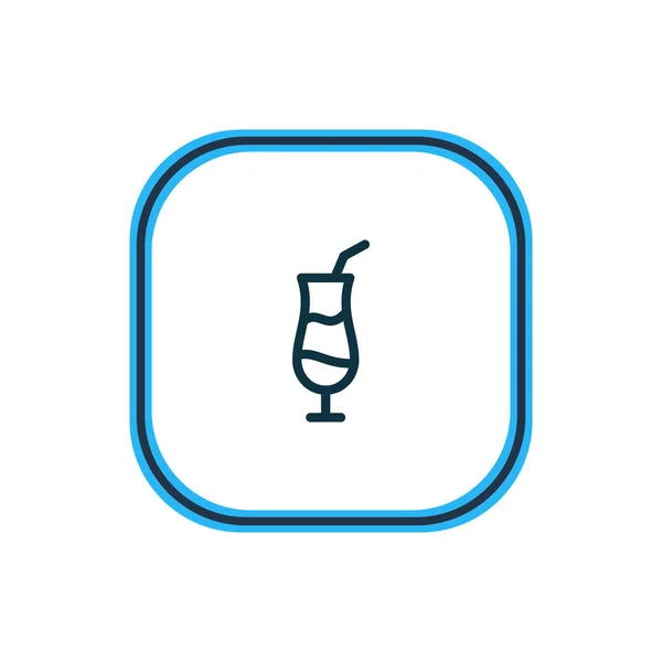 Vector illustration of cocktail icon line. Beautiful java element also can be used as mocha icon element. — Stock Vector