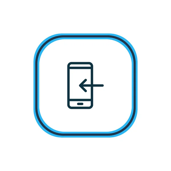 Illustrazione vettoriale della linea di icone freccia verso il basso. Bellissimo elemento del telefono può anche essere utilizzato come elemento icona dello smartphone . — Vettoriale Stock