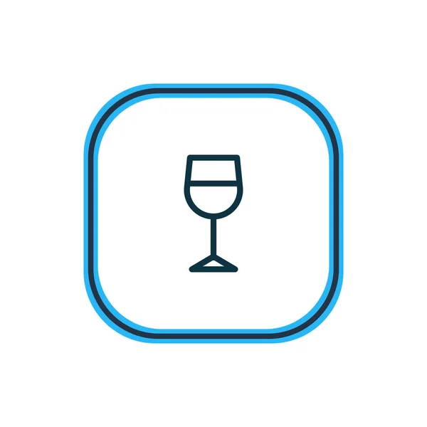 Vector illustration of wineglass icon line. Beautiful hobby element also can be used as beverage icon element. — Stock Vector