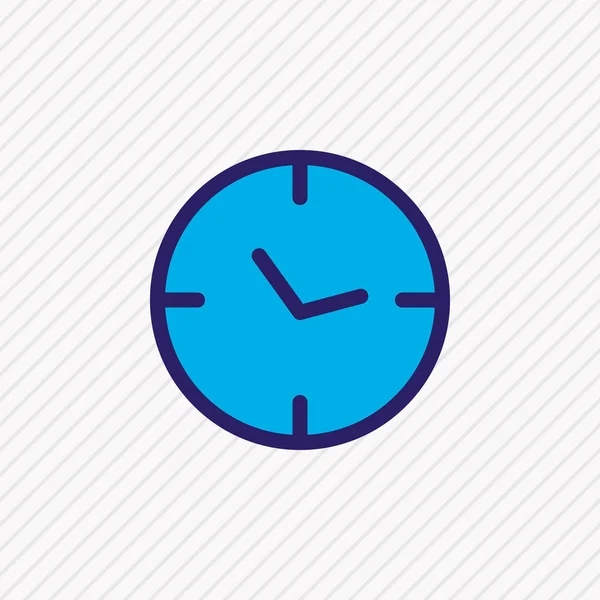 Ilustracja wektorowa ikonę zegara kolorowych linii. Piękny element kontaktu również może służyć jako element ikona zegarek. — Wektor stockowy