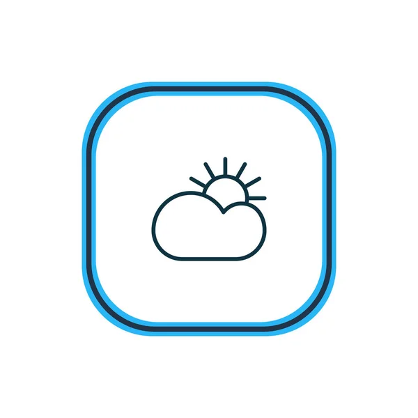 Illustration of sunny icon line. Beautiful weather element also can be used as sun  icon element. — Stock Photo, Image