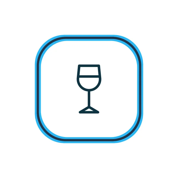 Illustration of wineglass icon line. Beautiful lifestyle element also can be used as beverage icon element. — Stock Photo, Image