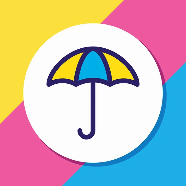 Ilustração do ícone guarda-chuva linha colorida. Elemento turístico bonito também pode ser usado como elemento ícone de guarda-sol . — Fotografia de Stock