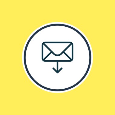 posta simgesini hattı Illustration. Güzel kişi öğesi de mektup simgesi öğesi olarak kullanılabilir.