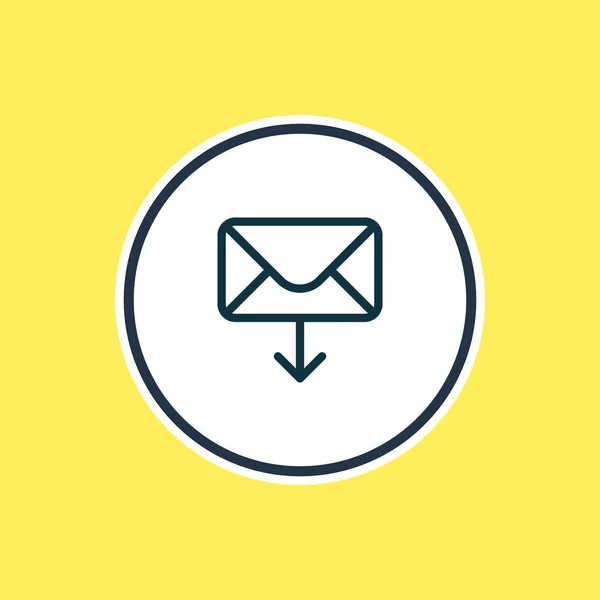 illustration of receive mail icon line. Beautiful contact element also can be used as letter icon element.