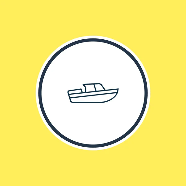 Illustratie van de boot pictogram lijn. Mooie vervoerselement kan ook worden gebruikt als schip pictogram element. — Stockfoto