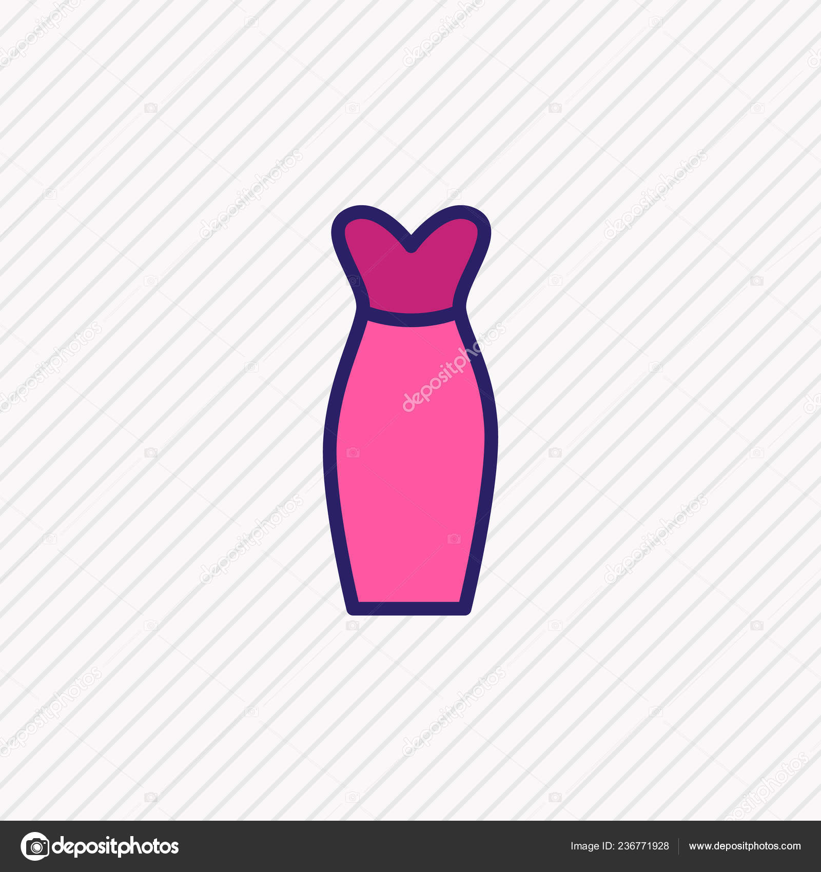 Vector Line Prom Dress