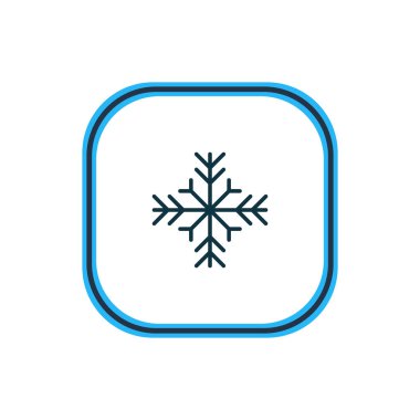 Kar tanesi simgesi çizgi vektör Illustration. Güzel bir atmosfer öğesi de kar simgesi öğesi olarak kullanılabilir.