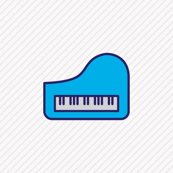 Vectorillustratie van piano pictogram gekleurde lijn. Mooie hobby element kan ook gebruikt worden als octaaf pictogram element. — Stockvector