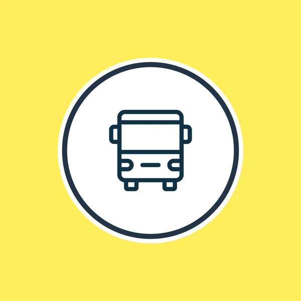Ilustração vetorial da linha de ícones do barramento. Elemento de veículo bonito também pode ser usado como elemento de ícone de autobus . — Vetor de Stock