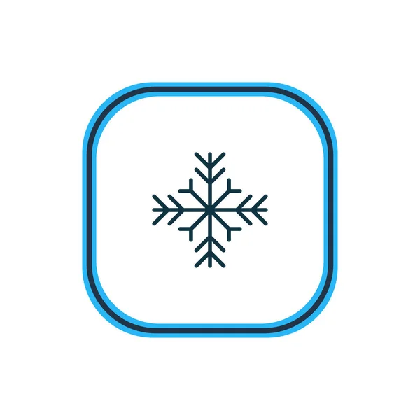 Vektoros illusztráció hópehely ikon vonal. Elem szép környezetben is lehet használni, mint a hó ikon elem. — Stock Vector