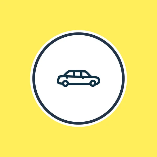 Illustration av stor bil ikonen linje. Vackra fordon element kan också användas som sedan ikonen element. — Stockfoto