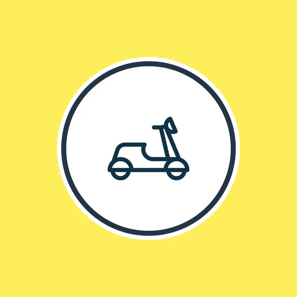 Illustration vectorielle de la ligne icône moto. Bel élément de transit peut également être utilisé comme élément icône de moto . — Image vectorielle
