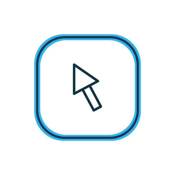 Vector illustration of arrow icon line. Beautiful music element also can be used as cursor icon element. — Stock vektor