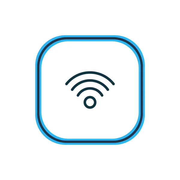 Illustration of wifi icon line. Beautiful media element also can be used as internet icon element. — Stock Photo, Image