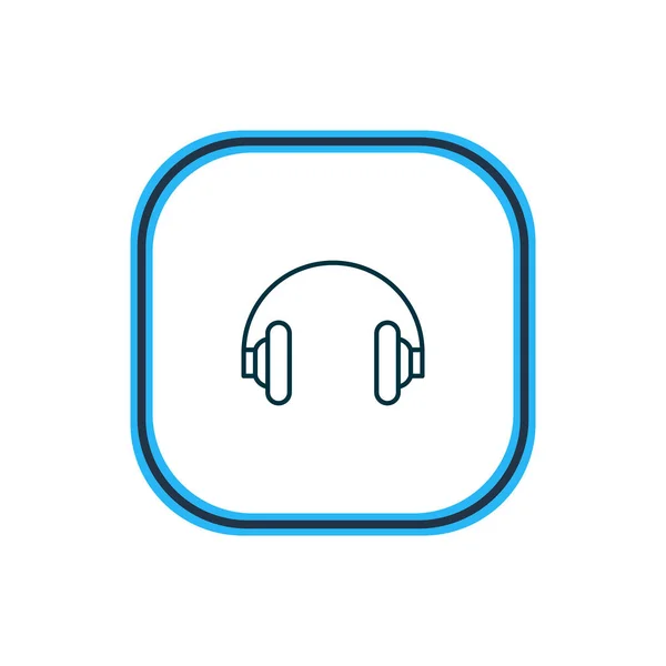 Illustration der Kopfhörer-Symbolzeile. schönes Zubehör-Element kann auch als Headset-Icon-Element verwendet werden. — Stockfoto