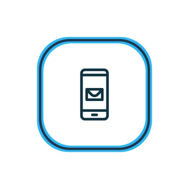 İleti simgesi satırı vektör Illustration. Güzel telefon öğesi de posta simgesini öğesi olarak kullanılabilir.