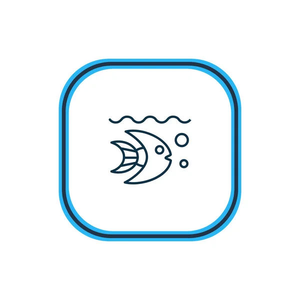 Illustration der Symbollinie für tropische Fische. schöne Marine-Element kann auch als Meeresfrüchte-Symbol Element verwendet werden. — Stockfoto